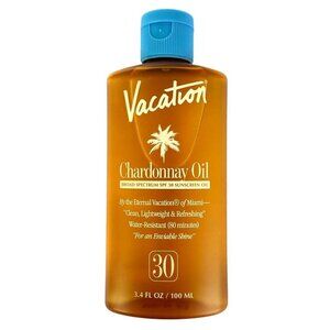 Vacation Chardonnay Oil SPF 30 Broad Spectrum Sunscreen 3.4 Fl Oz 100 mL New
